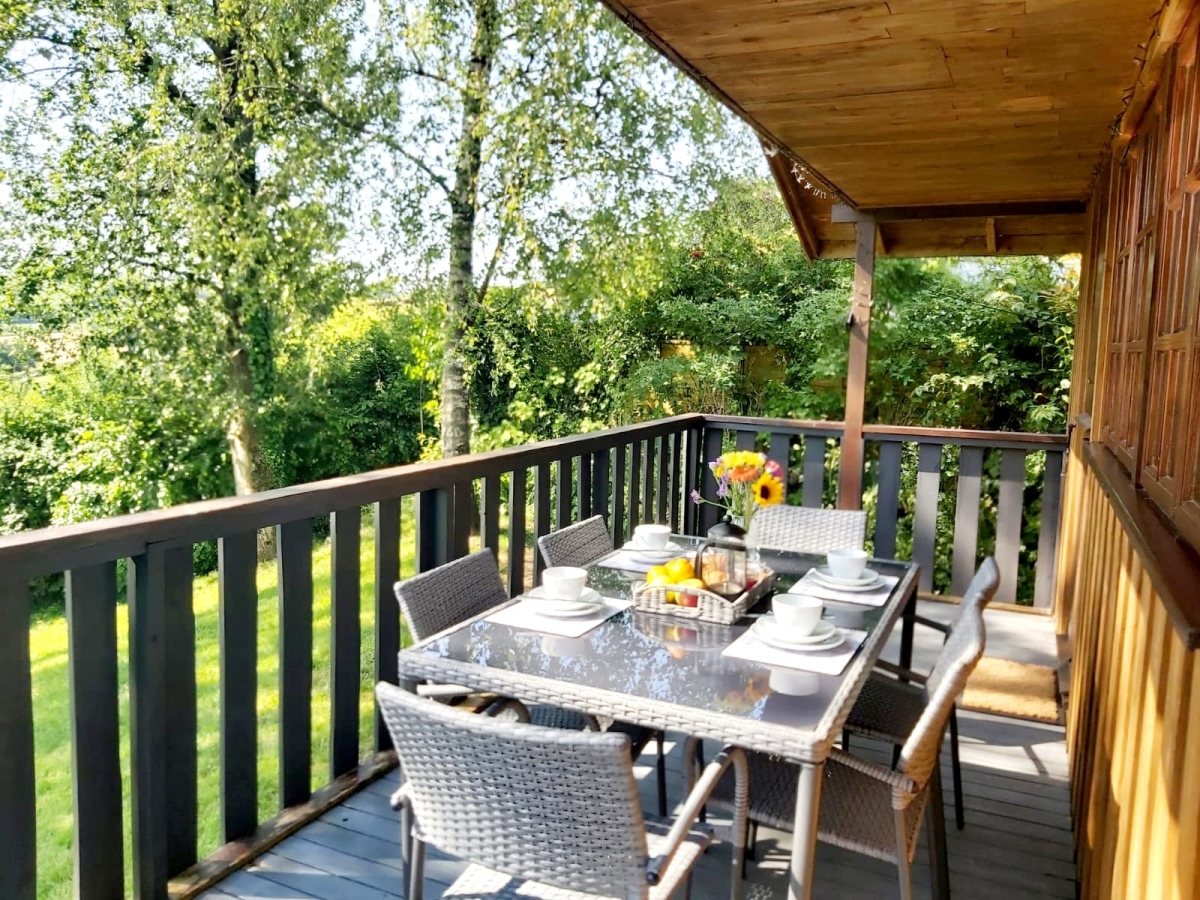 Pine decking and outside